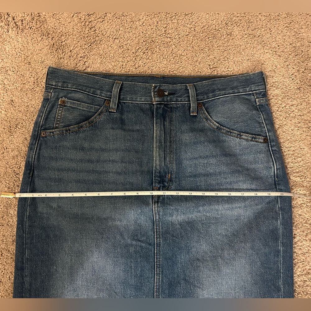 Levi's Blue Denim Pencil Skirt - Picture 3 of 9